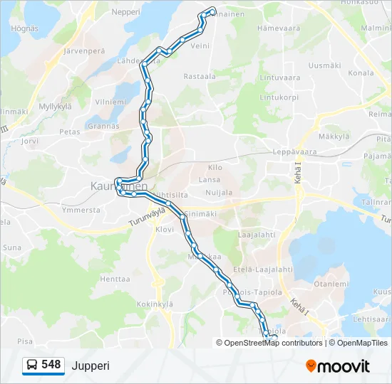 548 Bus Line Map