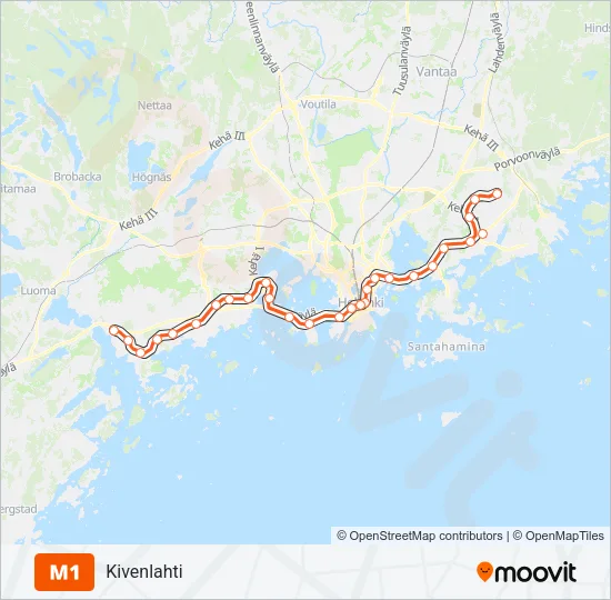 M1 Metro Line Map