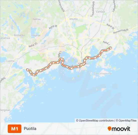 M1 Metro Line Map