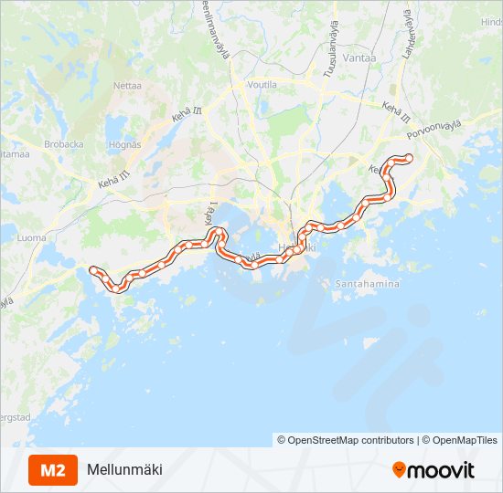 M2 metro Line Map