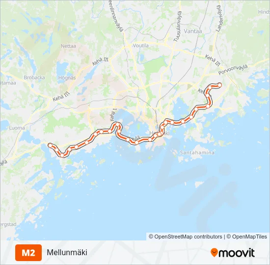 M2 Metro Line Map