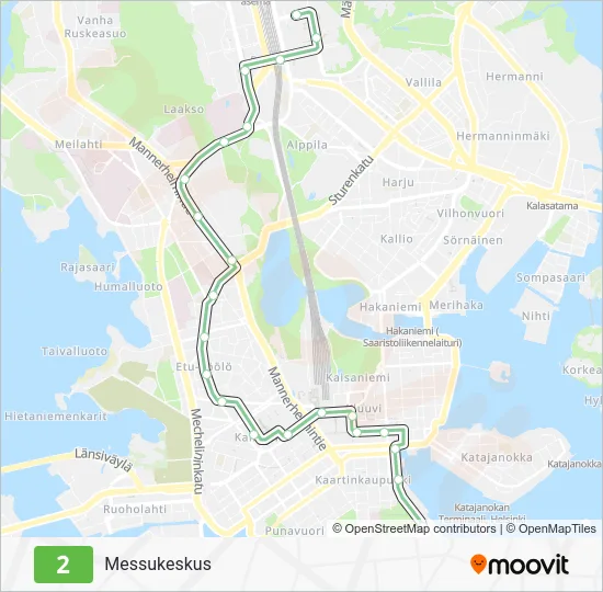 2 Tram Line Map