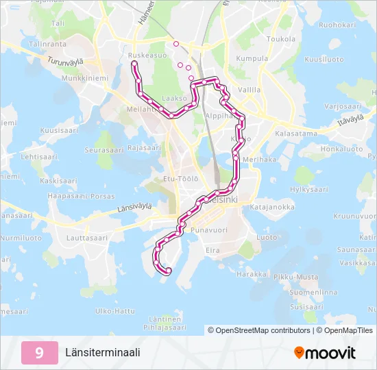 9 Tram Line Map