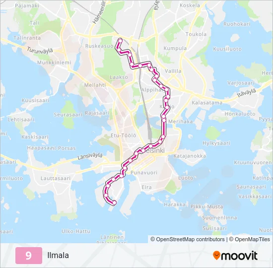9 Tram Line Map