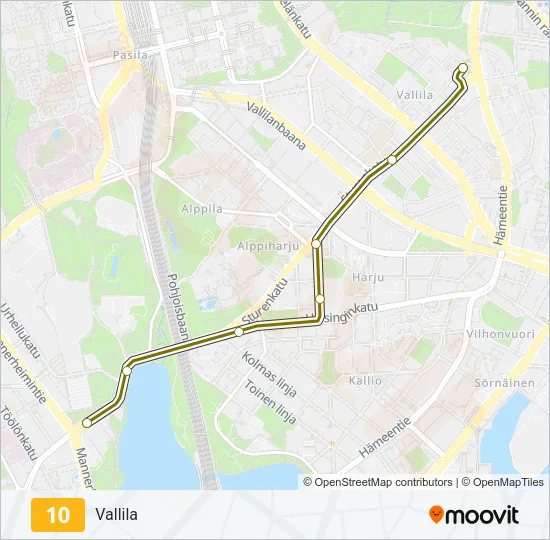 10 Tram Line Map
