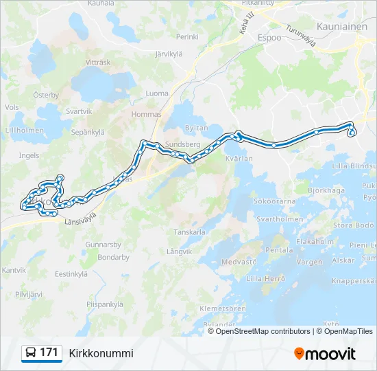 171 Bus Line Map