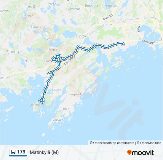 173 Bus Line Map