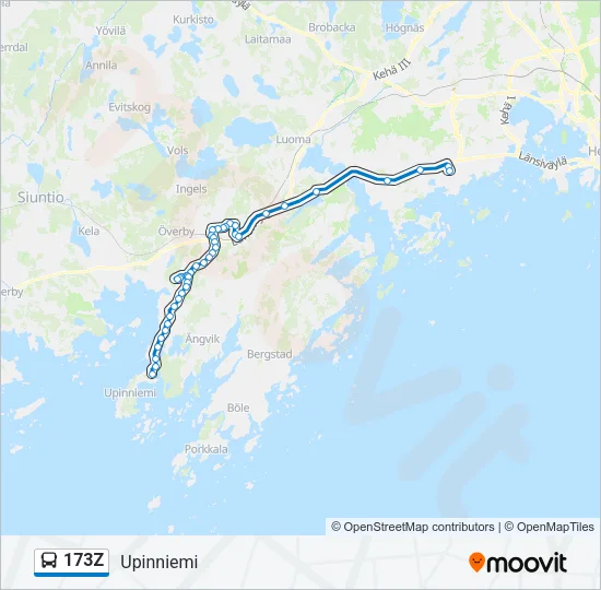 173Z Bus Line Map