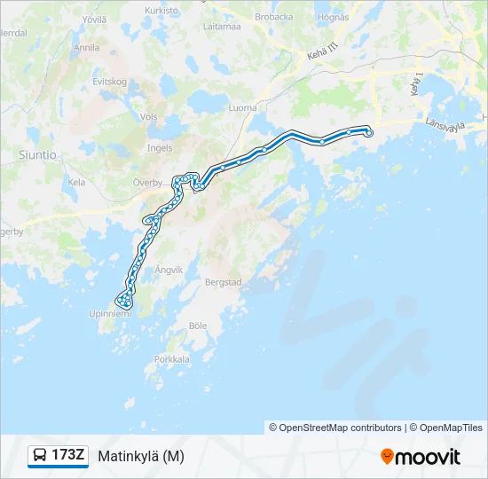173Z Bus Line Map