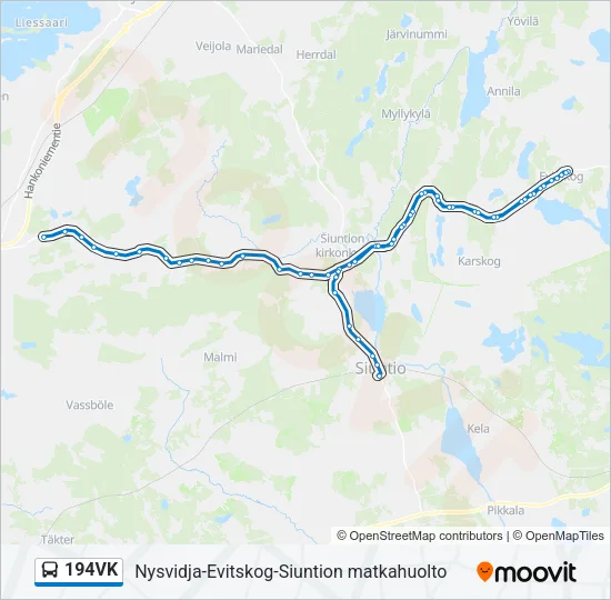 194VK Bus Line Map