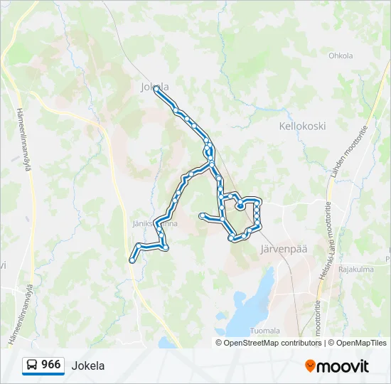 966 Bus Line Map