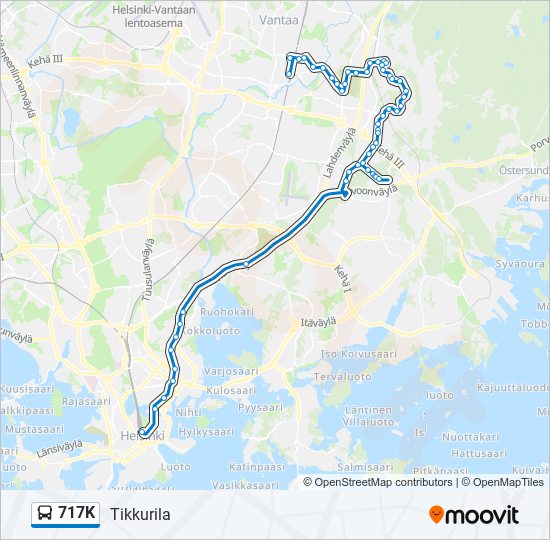 717K bus Line Map