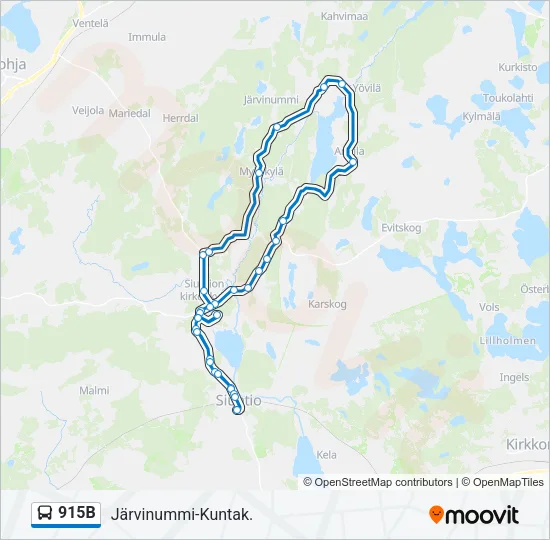 915B Bus Line Map