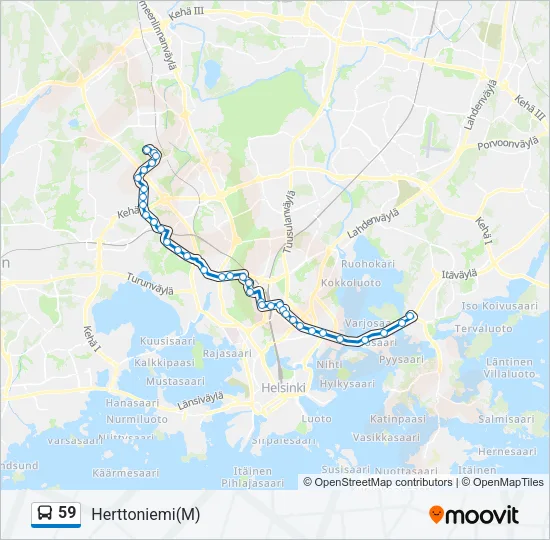 59 Bus Line Map