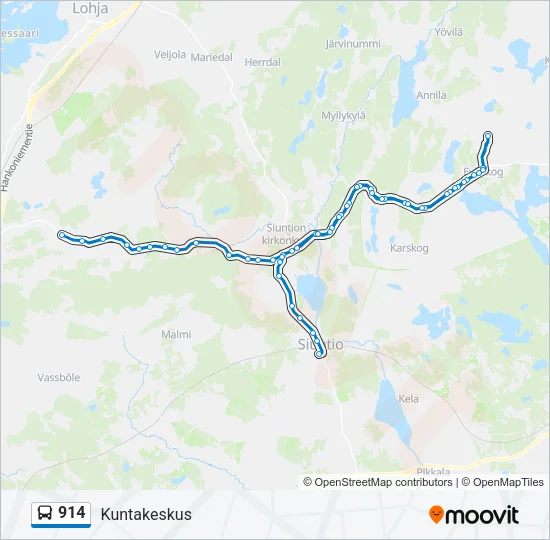 914 Bus Line Map