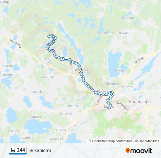 244 Bus Line Map