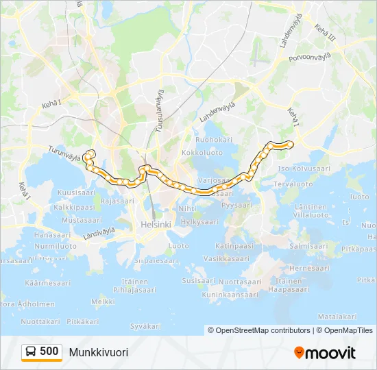 500 Bus Line Map