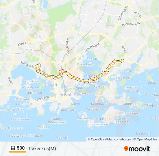 500 Bus Line Map