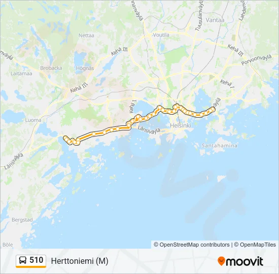 510 Bus Line Map