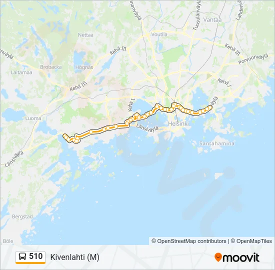 510 Bus Line Map