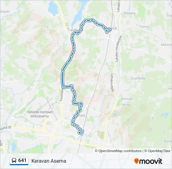 641 Bus Line Map