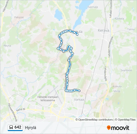 642 Bus Line Map