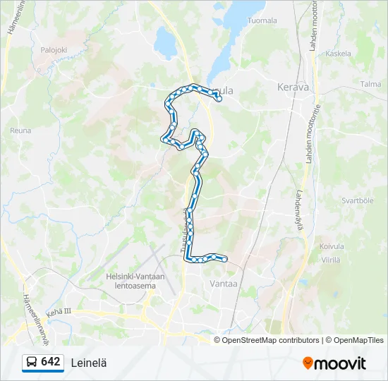 642 Bus Line Map