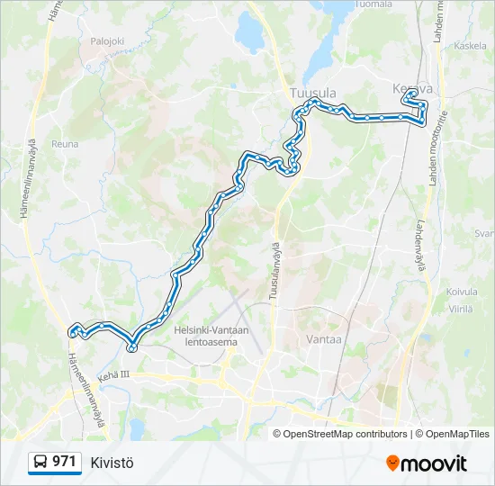 971 Bus Line Map