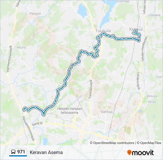 971 Bus Line Map