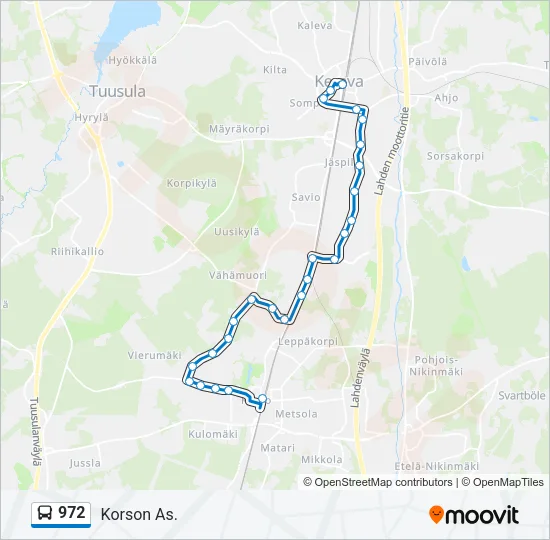 972 Bus Line Map