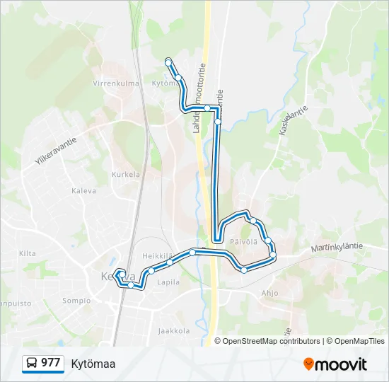 977 Bus Line Map