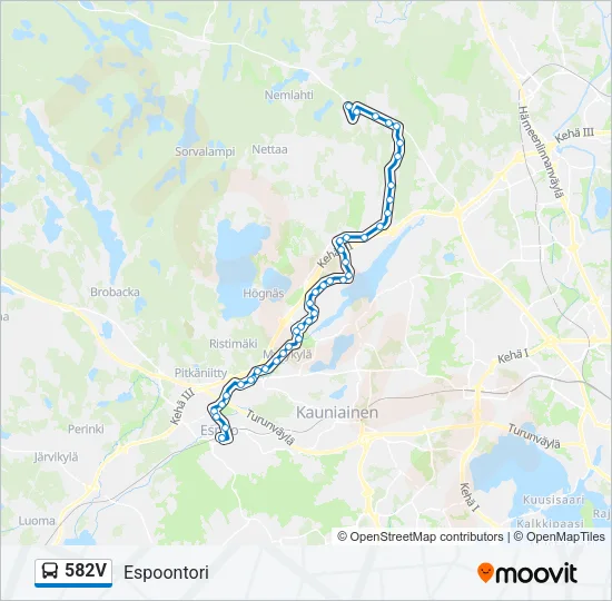 582V Bus Line Map