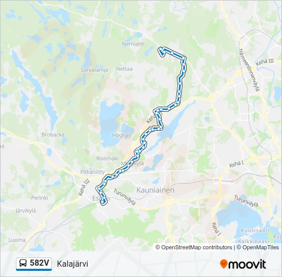 582V Bus Line Map
