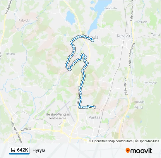 642K Bus Line Map