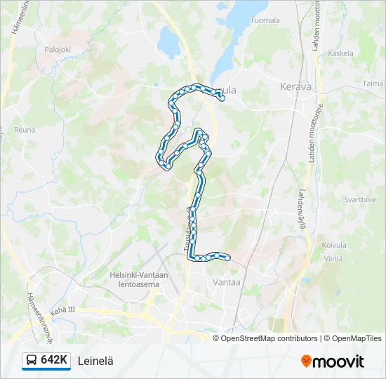642K Bus Line Map