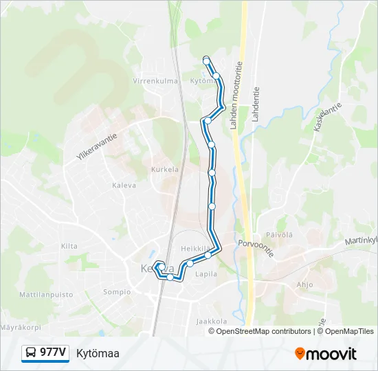 977V Bus Line Map