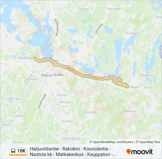 10K Bus Line Map