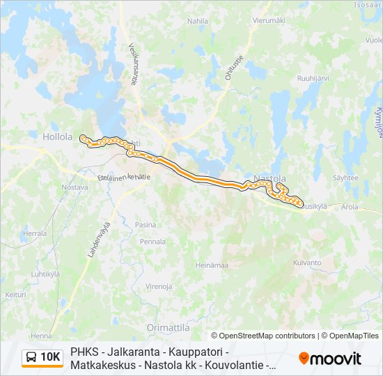 10K bus Line Map