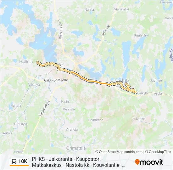 10K Bus Line Map