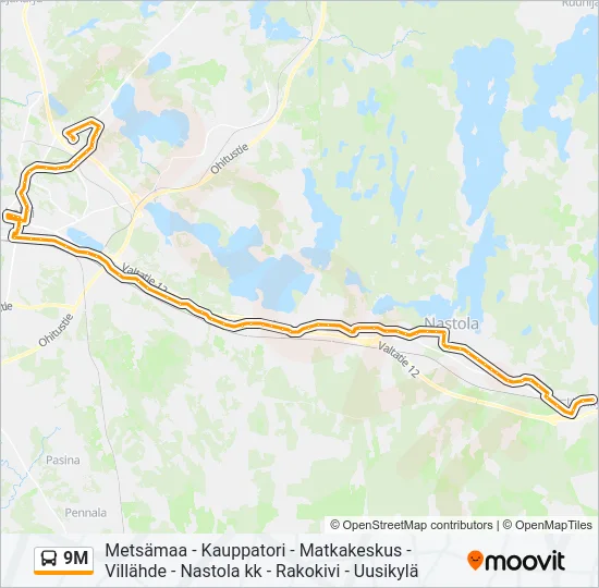 9M Bus Line Map