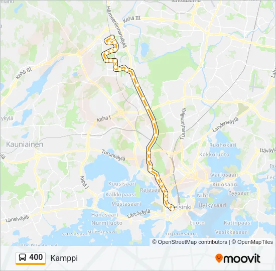 400 Bus Line Map