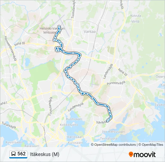 562 Bus Line Map