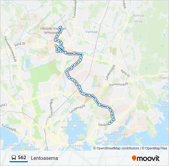 562 Bus Line Map
