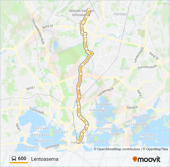 600 Bus Line Map