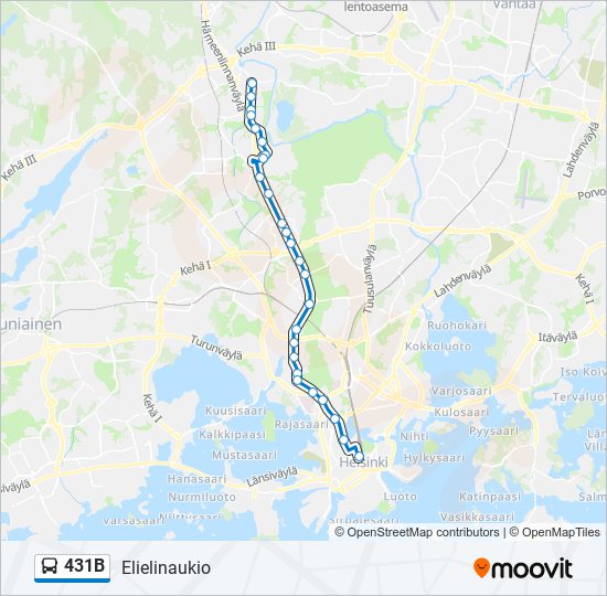 431B bus Line Map