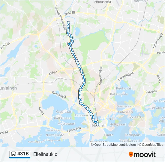 431B Bus Line Map
