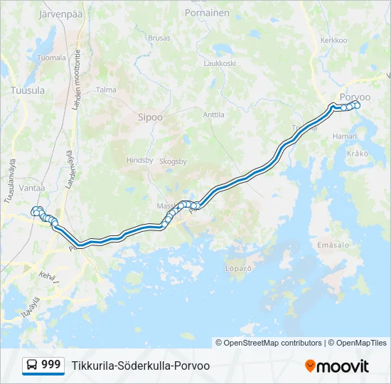 999 Bus Line Map