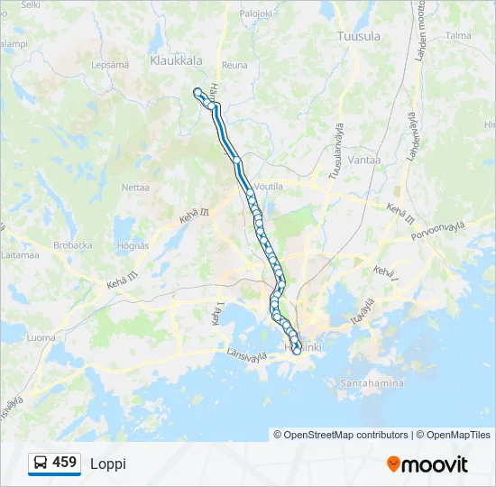 459 Bus Line Map