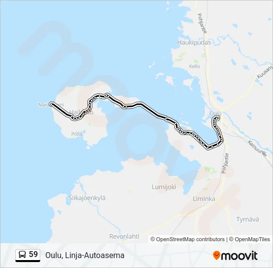 59 Bus Line Map