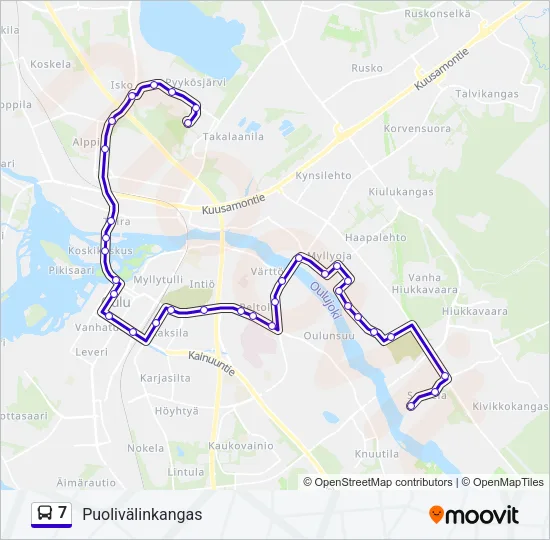 7 Bus Line Map